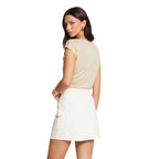 Morgan De Toi Blouse Donna Beige Maniche Corte Scollo V - AbbiMar