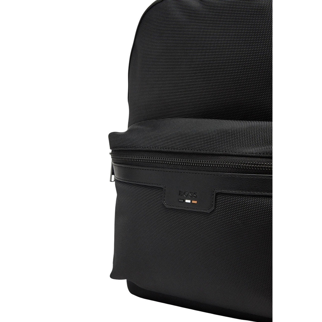 Boss Zaino Uomo Nero Poliestere Cerniera Tasche - AbbiMar