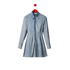 Desigual Abito Donna Azzurro Lyocell Maniche Lunghe - AbbiMar