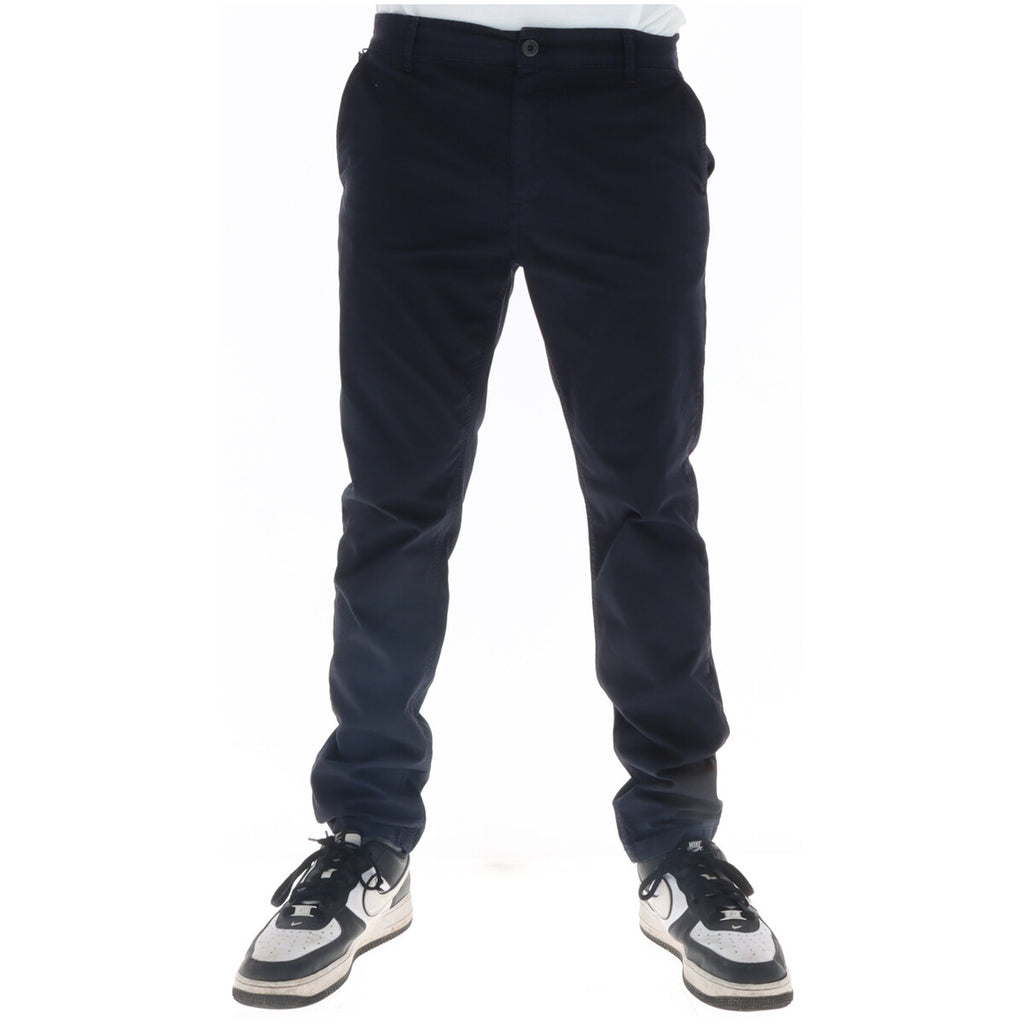 Lyle & Scott Pantaloni Uomo Blu Cotone Zip Tasche - AbbiMar