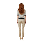 Liu Jo Polo Donna Bianco Righe Maniche Corte Scollo V - AbbiMar