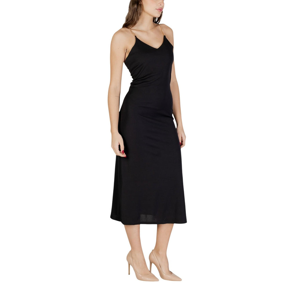 Morgan De Toi Abito Donna Nero Spalline Scollo V - AbbiMar