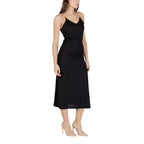 Morgan De Toi Abito Donna Nero Spalline Scollo V - AbbiMar