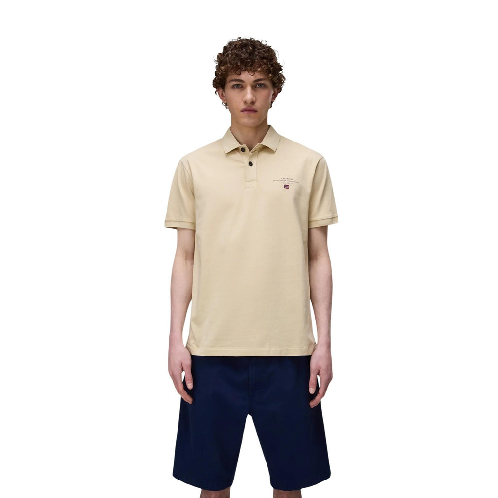 Napapijri Polo Uomo Giallo Cotone Maniche Corte - AbbiMar