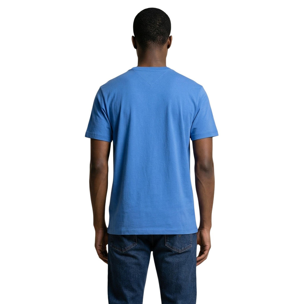 Tommy Hilfiger Jeans T-Shirt Uomo Turchese Stampa Cotone Organico - AbbiMar