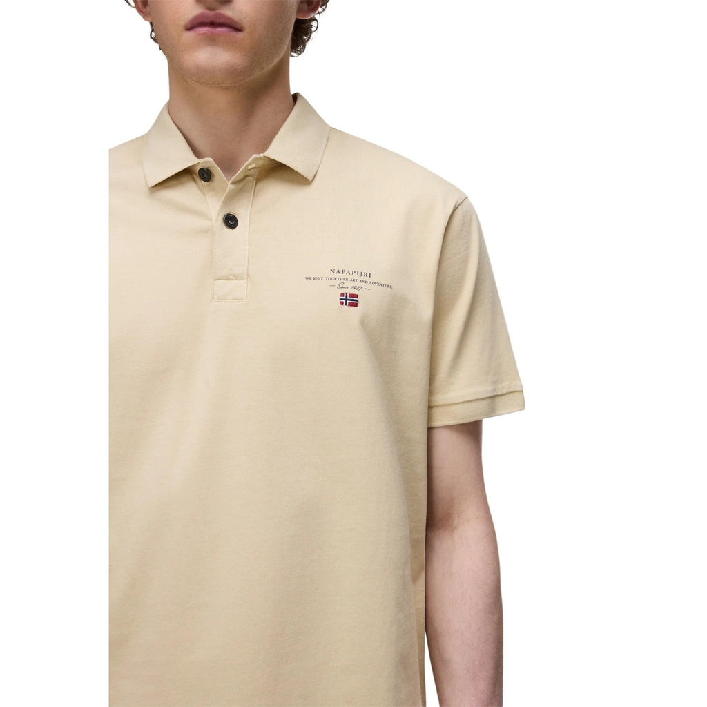 Napapijri Polo Uomo Giallo Cotone Maniche Corte - AbbiMar