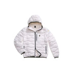 Blauer Giubbotto Uomo Bianco Cappuccio Cerniera Tasche - AbbiMar