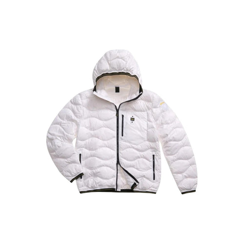 Blauer Giubbotto Uomo Bianco Cappuccio Cerniera Tasche - AbbiMar