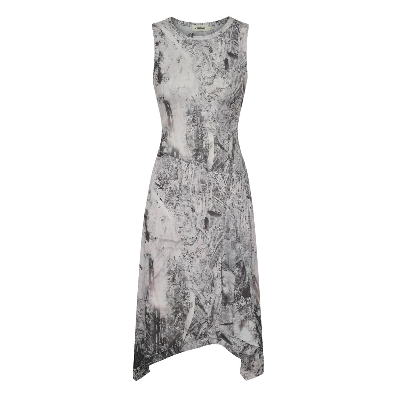 Desigual Abito Donna Grigio Stampa Smanicato - AbbiMar