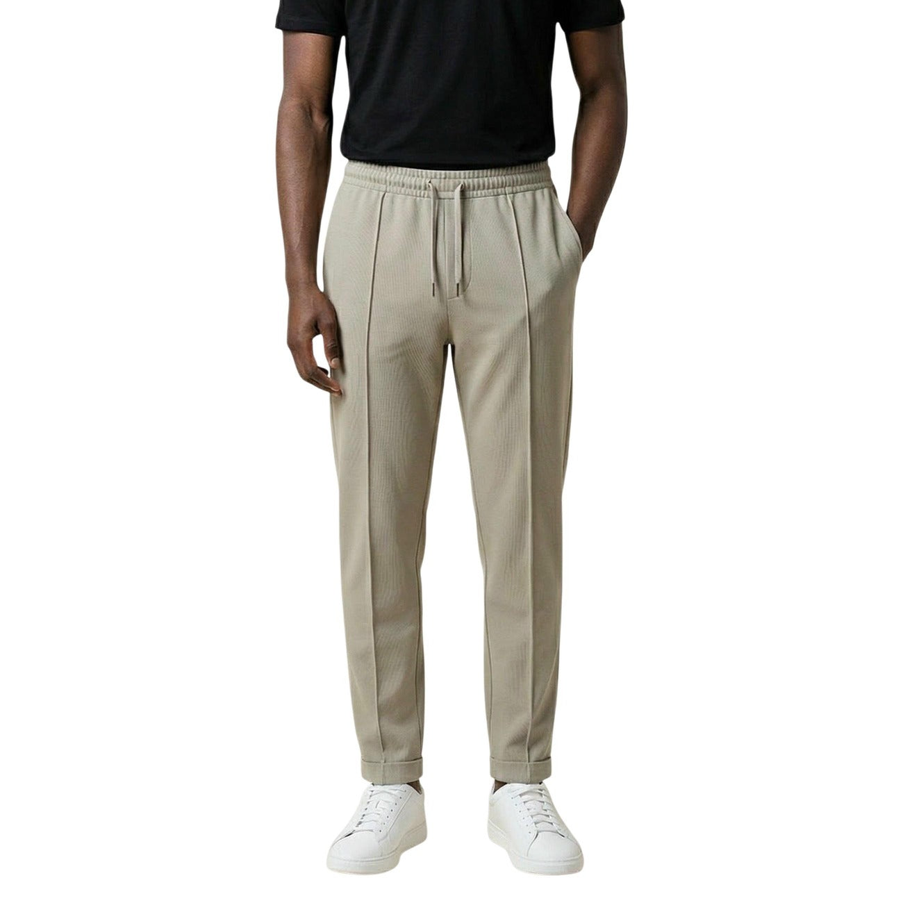 Antony Morato Pantaloni Uomo Beige Poliestere Cotone Elastan - AbbiMar
