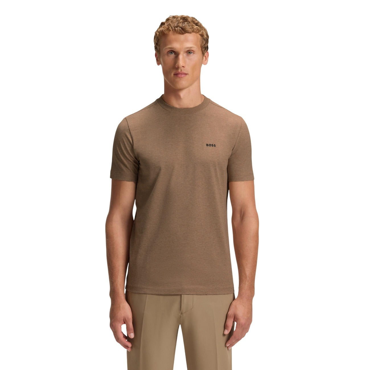 Boss T-Shirt Uomo Grigio Cotone Maniche Corte - AbbiMar