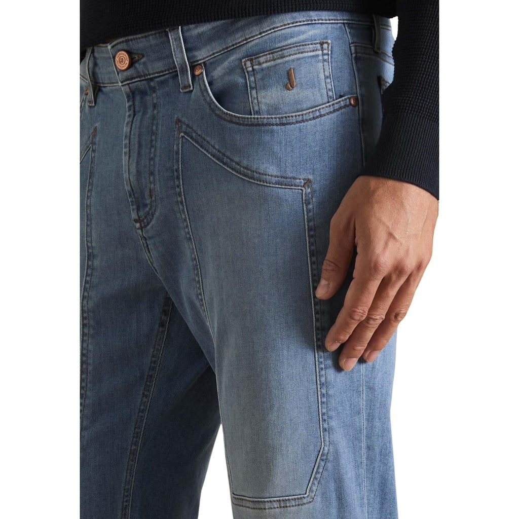 Jeckerson Jeans Uomo Azzurro Cotone Organico Zip Bottone - AbbiMar