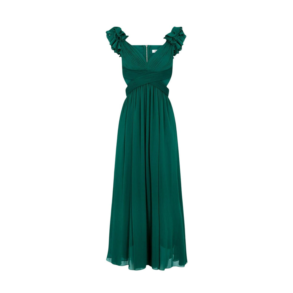 Morgan De Toi Abito Donna Verde Spalline Scollo V Profondo - AbbiMar
