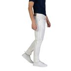 Jeckerson Pantaloni Uomo Bianco Cotone Zip Tasche - AbbiMar