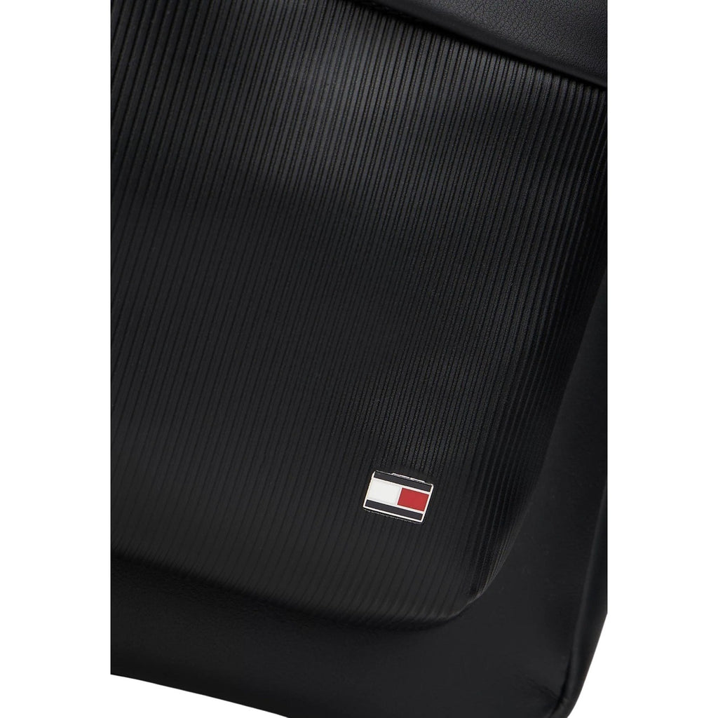 Tommy Hilfiger Zaino Uomo Nero Cerniera Tasche Poliuretano - AbbiMar