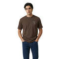 Calvin Klein Jeans T-Shirt Uomo Marrone Stampa Maniche Corte - AbbiMar