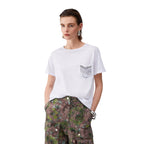 Liu Jo T-Shirt Donna Bianco Cotone Tasca Singola - AbbiMar