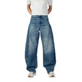 Tommy Hilfiger Jeans Donna Blu Cotone Organico Zip Bottone - AbbiMar