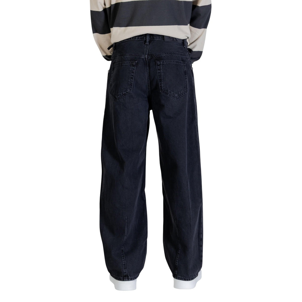 Calvin Klein Jeans Uomo Nero Cotone Zip Bottone Tasche - AbbiMar