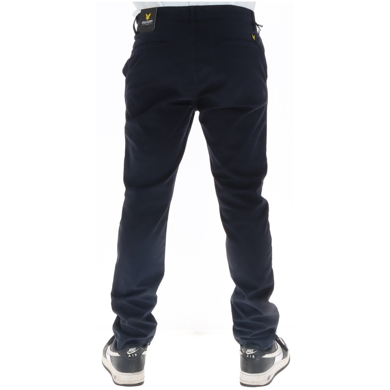 Lyle & Scott Pantaloni Uomo Blu Cotone Zip Tasche - AbbiMar