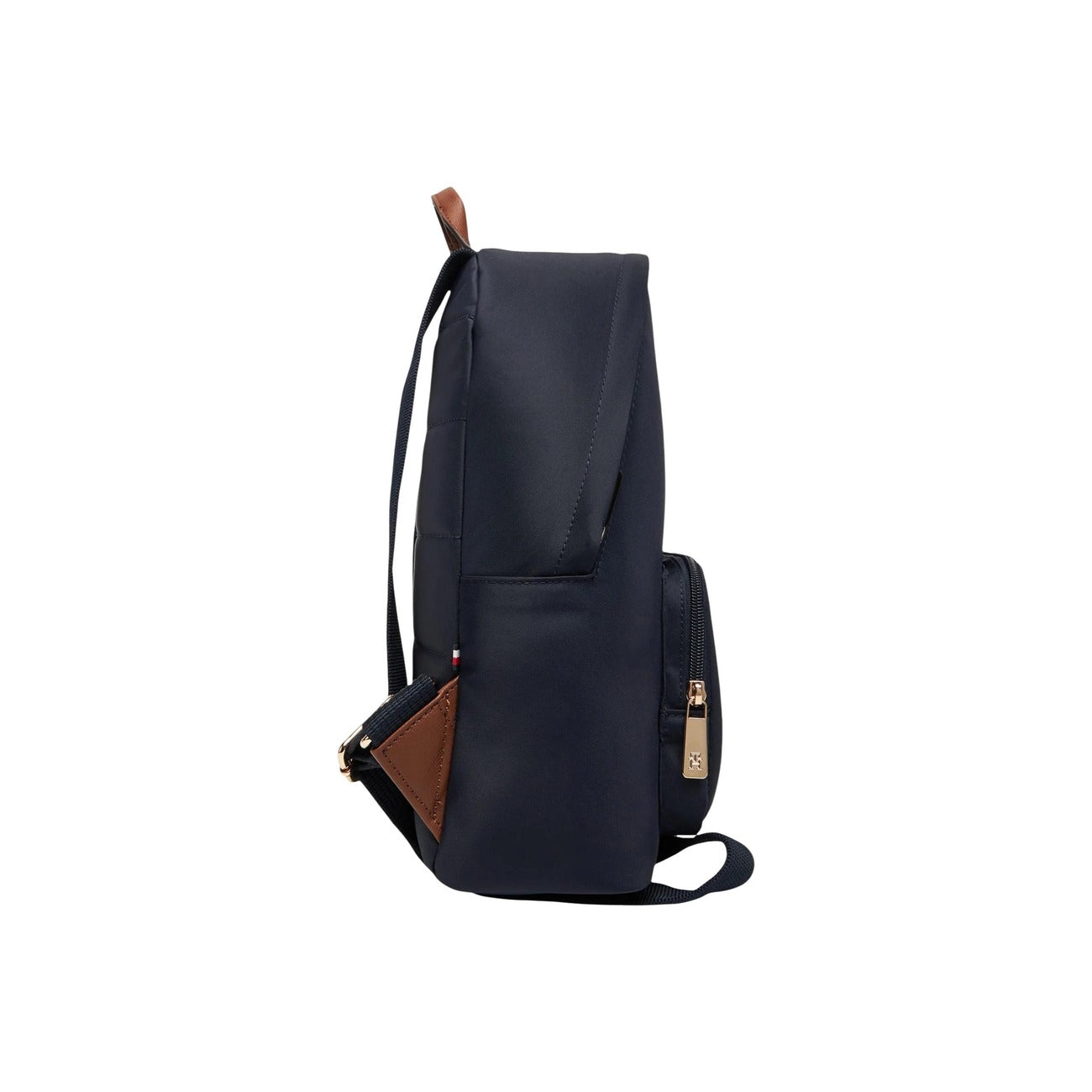 Tommy Hilfiger Zaino Donna Blu Cerniera Tasche Nylon Pelle