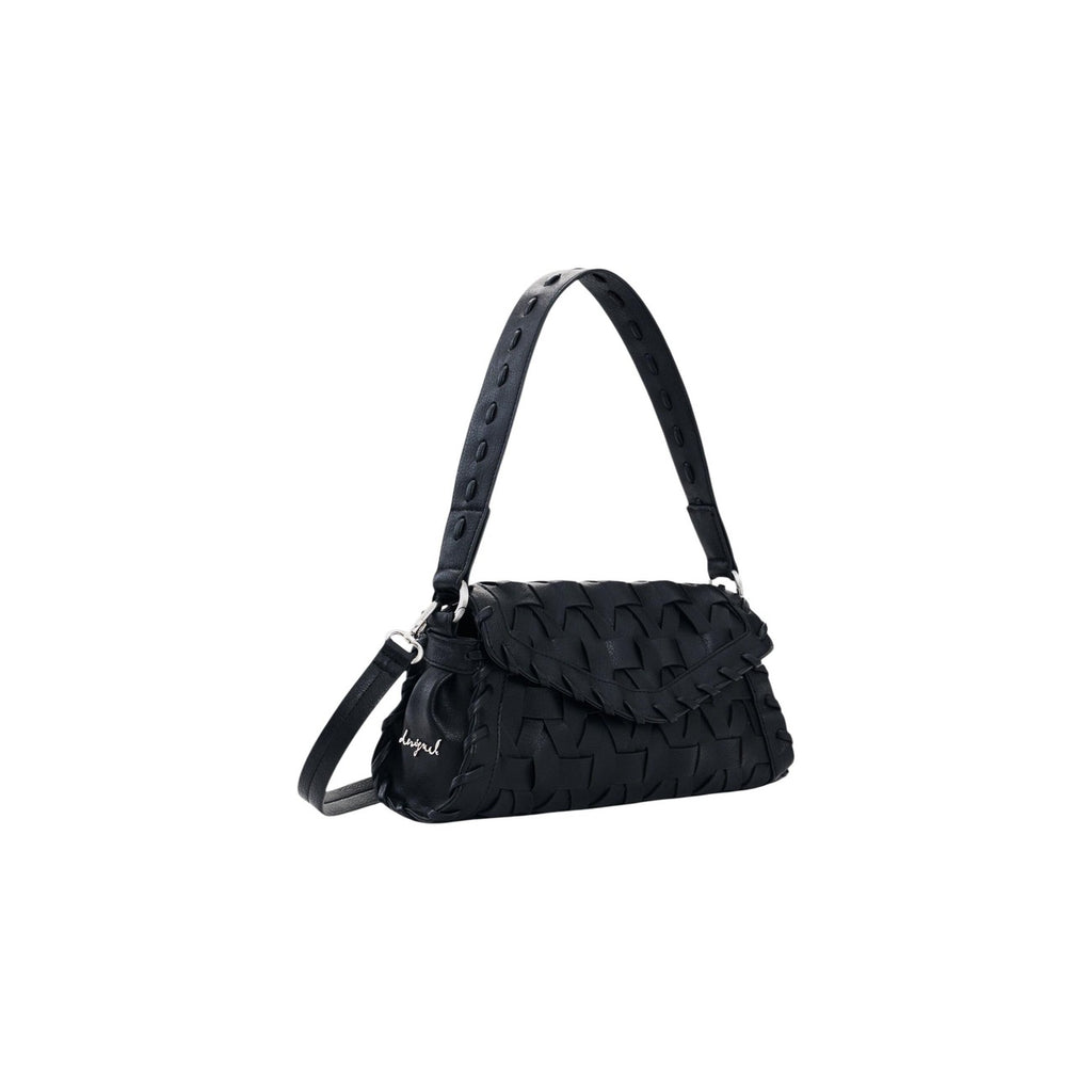 Desigual Borsa Donna Nero Poliestere Bottoni Tracolla - AbbiMar