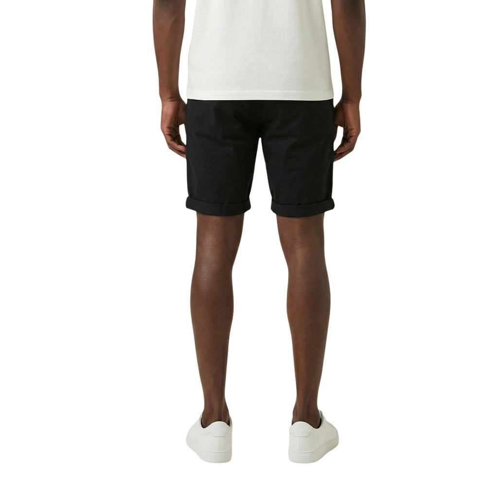 Tommy Hilfiger Jeans Bermuda Uomo Nero Cotone Organico Zip - AbbiMar