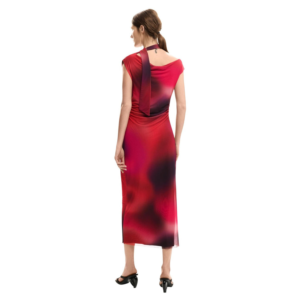 Desigual Abito Donna Fuxia Smanicato Scollo a Barca - AbbiMar