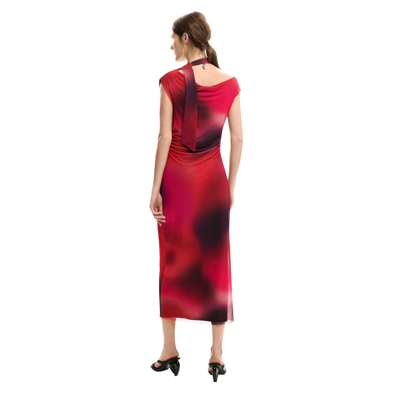 Desigual Abito Donna Fuxia Smanicato Scollo a Barca - AbbiMar