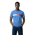 Tommy Hilfiger Jeans T-Shirt Uomo Turchese Stampa Cotone Organico - AbbiMar