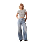 Calvin Klein Jeans Top Donna Nero Righe Maniche Corte - AbbiMar