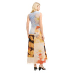 Desigual Abito Donna Arancione Floreale Smanicato - AbbiMar