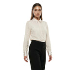Artigli Camicia Donna Beige Maniche Lunghe Made in Italy - AbbiMar