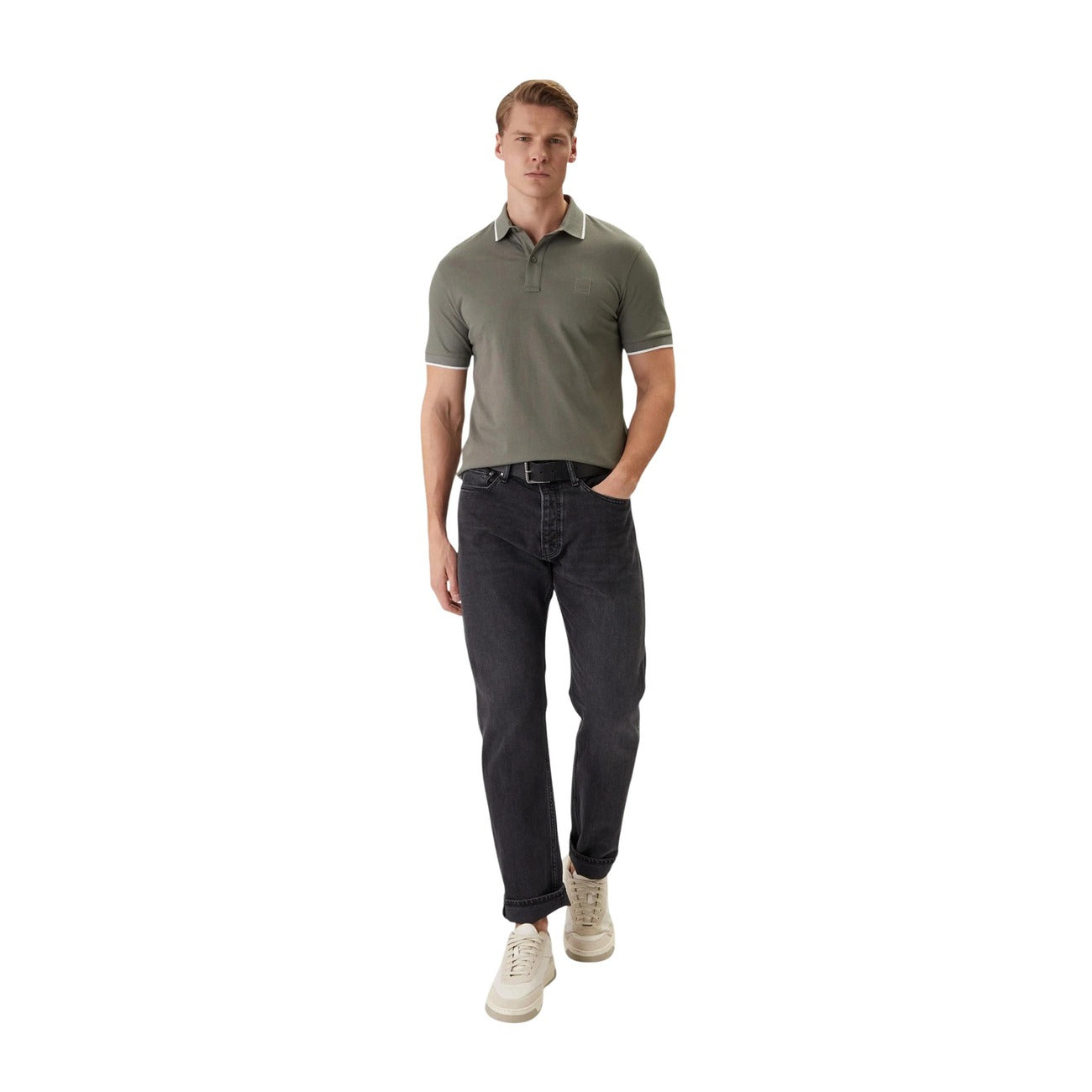 Boss Polo Uomo Grigio Cotone Maniche Corte - AbbiMar