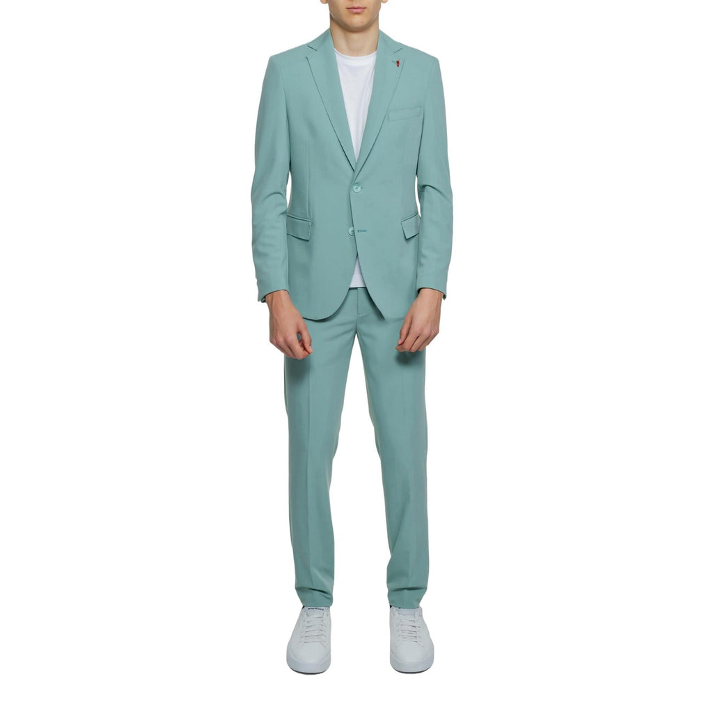Mulish Abito Uomo Verde Zip Bavero Made in Italy - AbbiMar