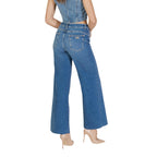 Liu Jo Jeans Donna Blu Cotone Elastan Zip Bottone - AbbiMar