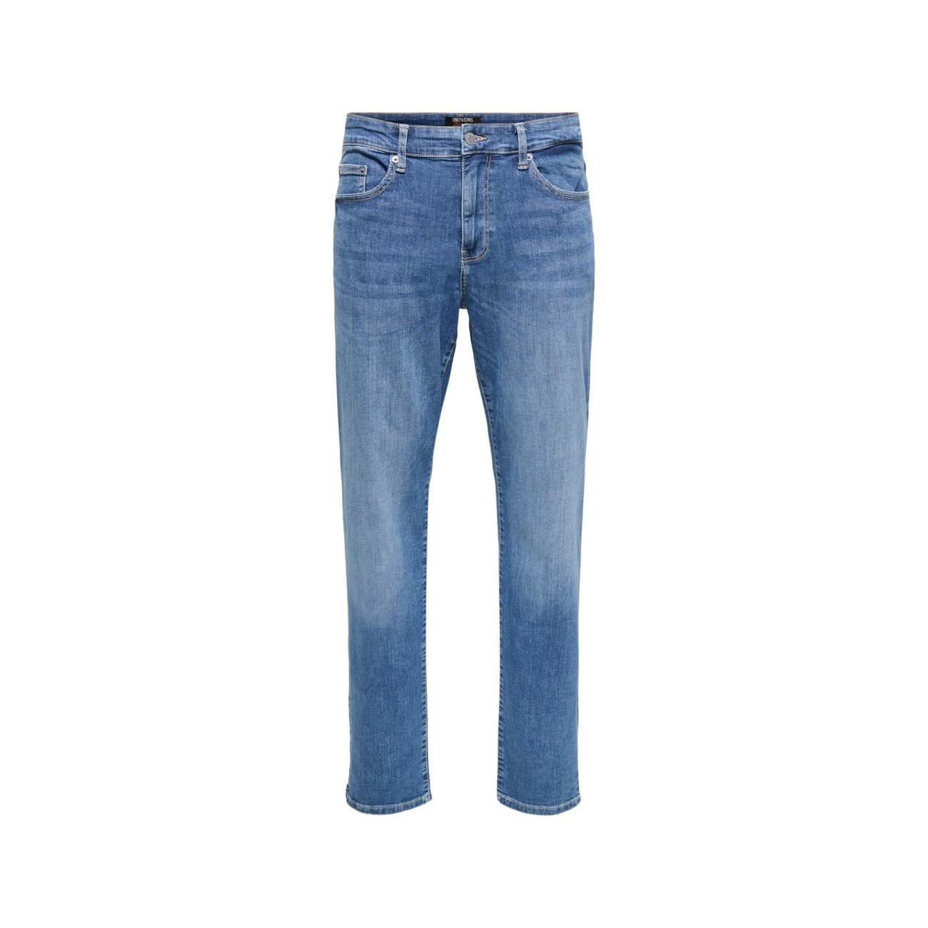 Only & Sons Jeans Uomo Azzurro Cotone Elastan Zip Bottone - AbbiMar