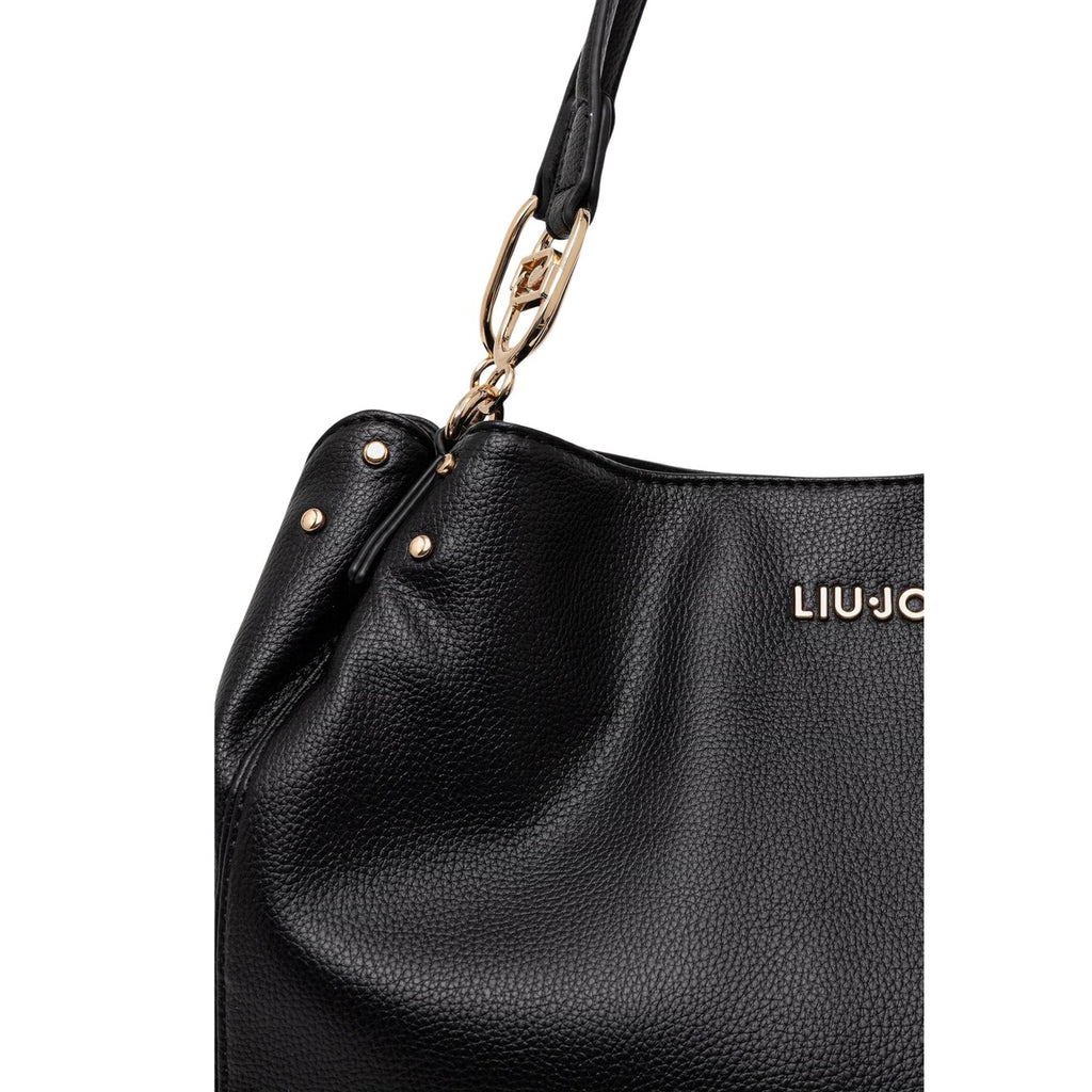 Liu Jo Borsa Donna Nero Poliuretano Tasca Interna Shopper - AbbiMar