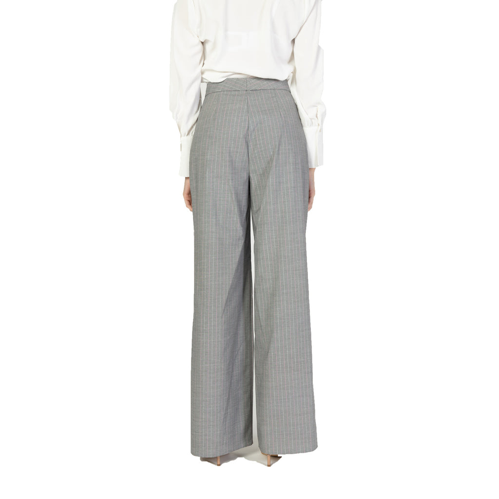 Rinascimento Pantaloni Donna Rosa Gessato Zip Gancio Poliestere - AbbiMar