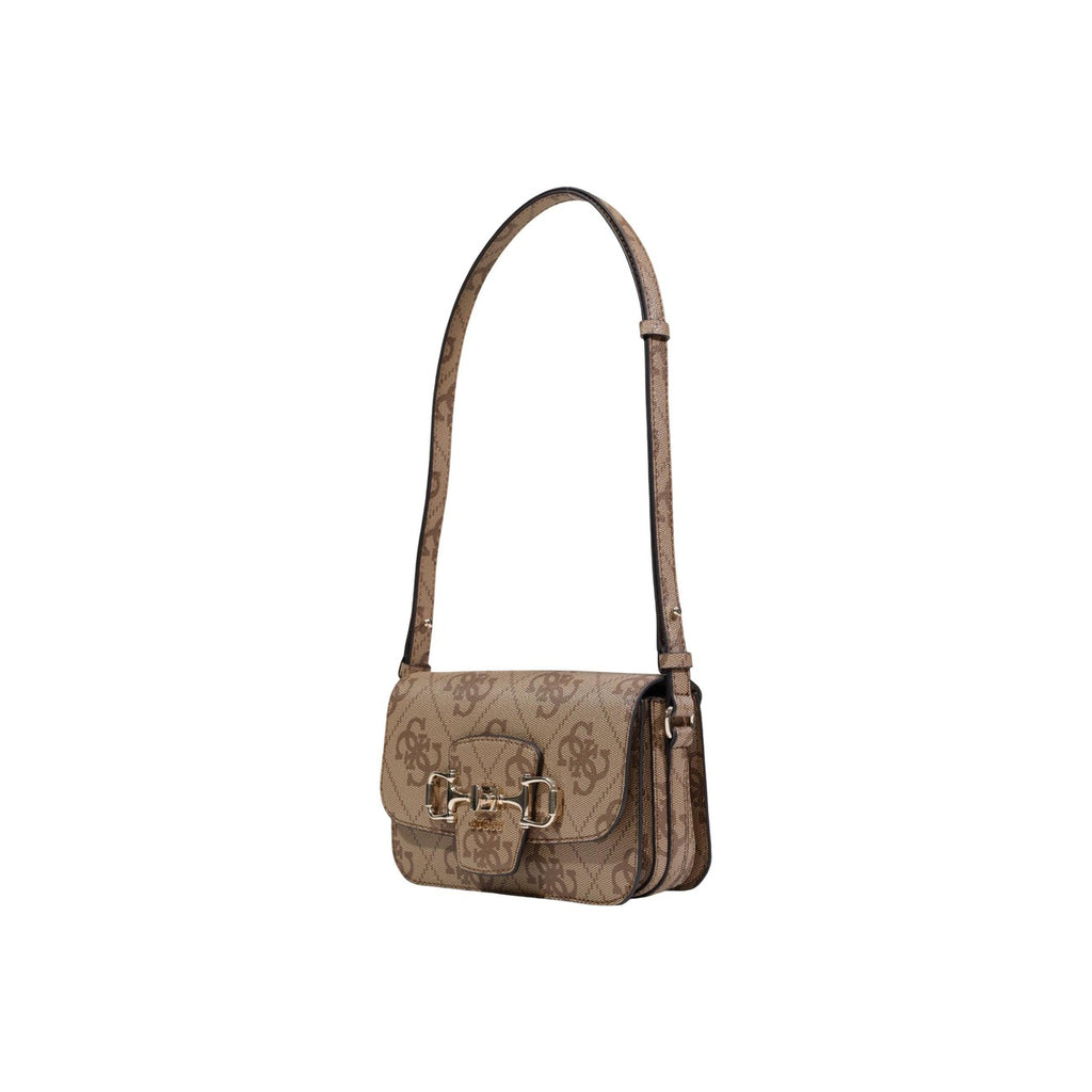 Guess Borsa Donna Beige Stampa Poliuretano Bottoni Flat - AbbiMar