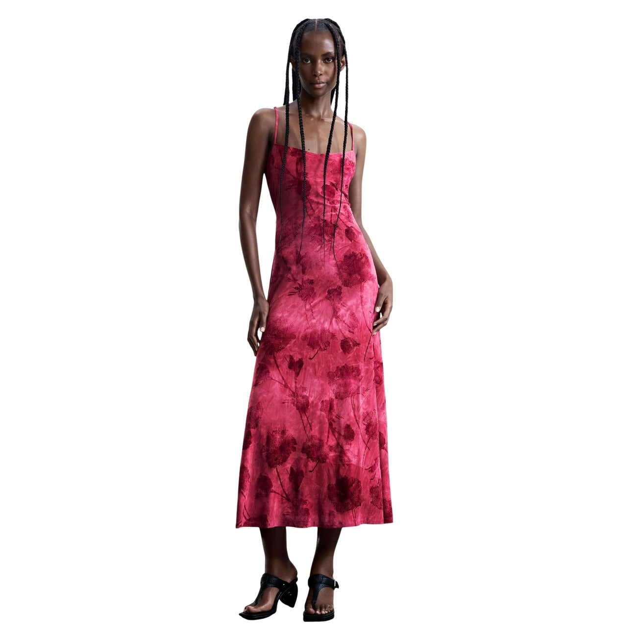 Desigual Abito Donna Fuxia Spalline Scollo Quadrato - AbbiMar
