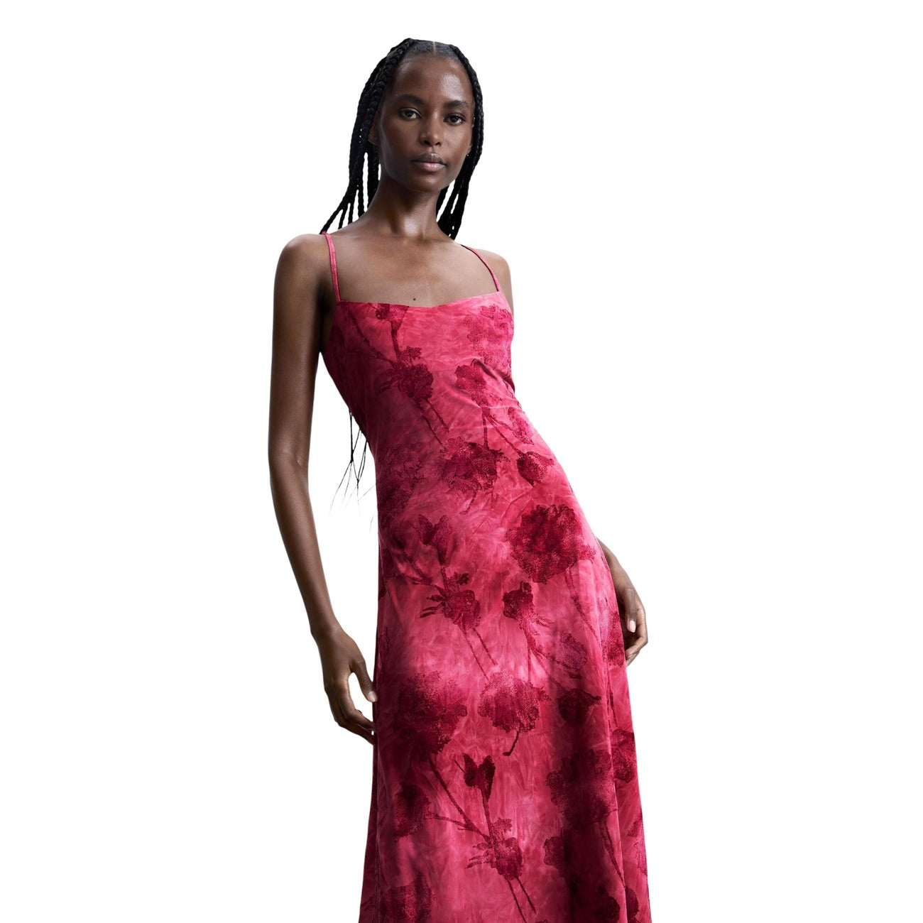 Desigual Abito Donna Fuxia Spalline Scollo Quadrato - AbbiMar