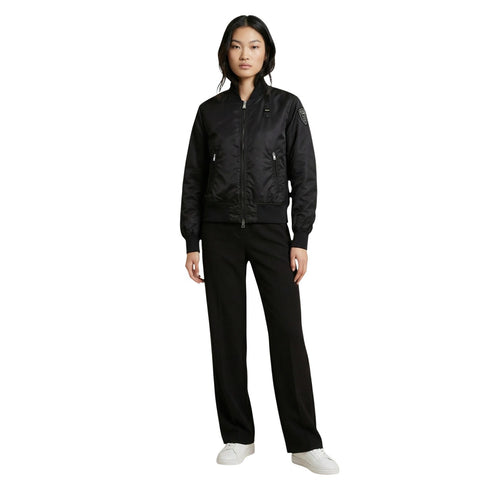 Blauer Giacca Donna Nero Cerniera Maniche Lunghe Tasche - AbbiMar