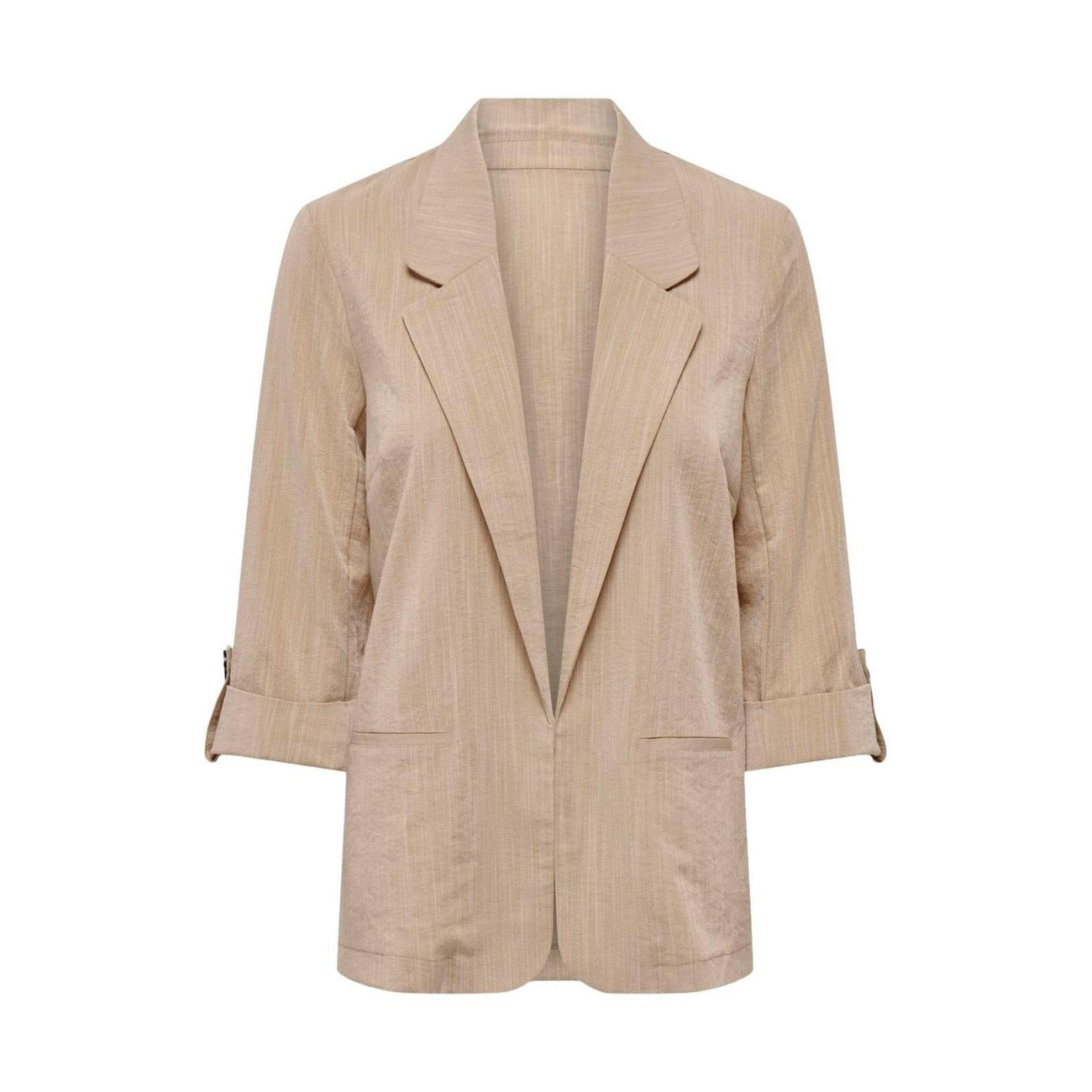 Only Giacca Donna Marrone Maniche 3/4 Bavero Tasche - AbbiMar
