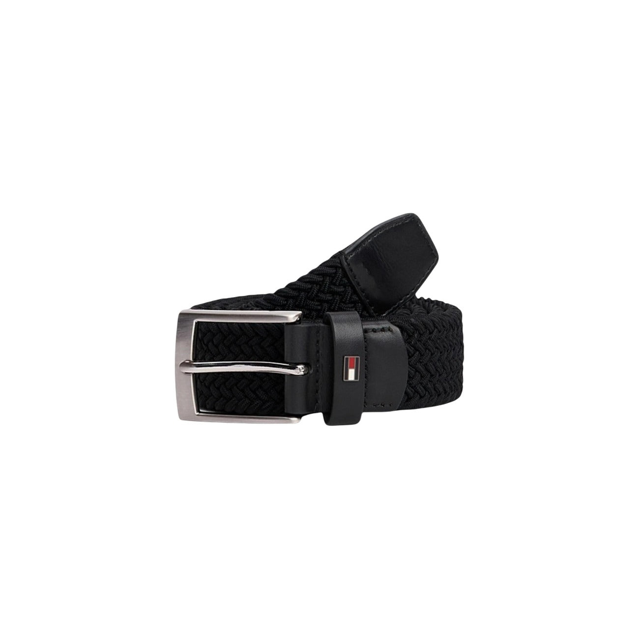 Tommy Hilfiger Cintura Uomo Nero Fibbia Elastan Poliestere - AbbiMar