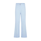 Morgan De Toi Pantaloni Donna Azzurro Gessato Zip Bottone - AbbiMar