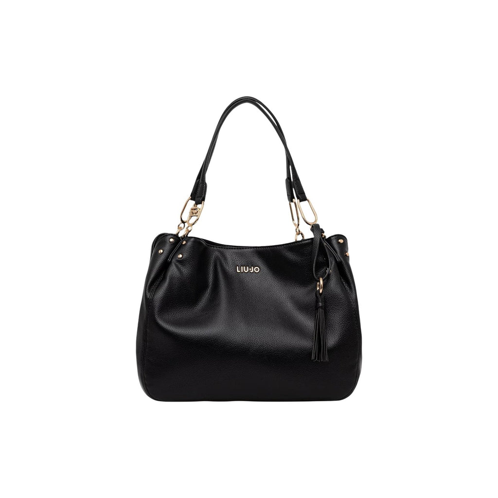 Liu Jo Borsa Donna Nero Poliuretano Tasca Interna Shopper - AbbiMar