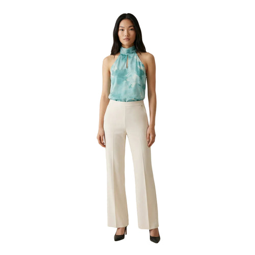 Artigli Pantaloni Donna Bianco Cerniera Poliestere Elastan - AbbiMar