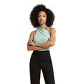 Artigli Top Donna Verde Smanicato Scollo Alto Made in Italy - AbbiMar