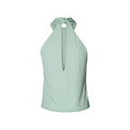 Artigli Top Donna Verde Smanicato Scollo Alto Made in Italy - AbbiMar